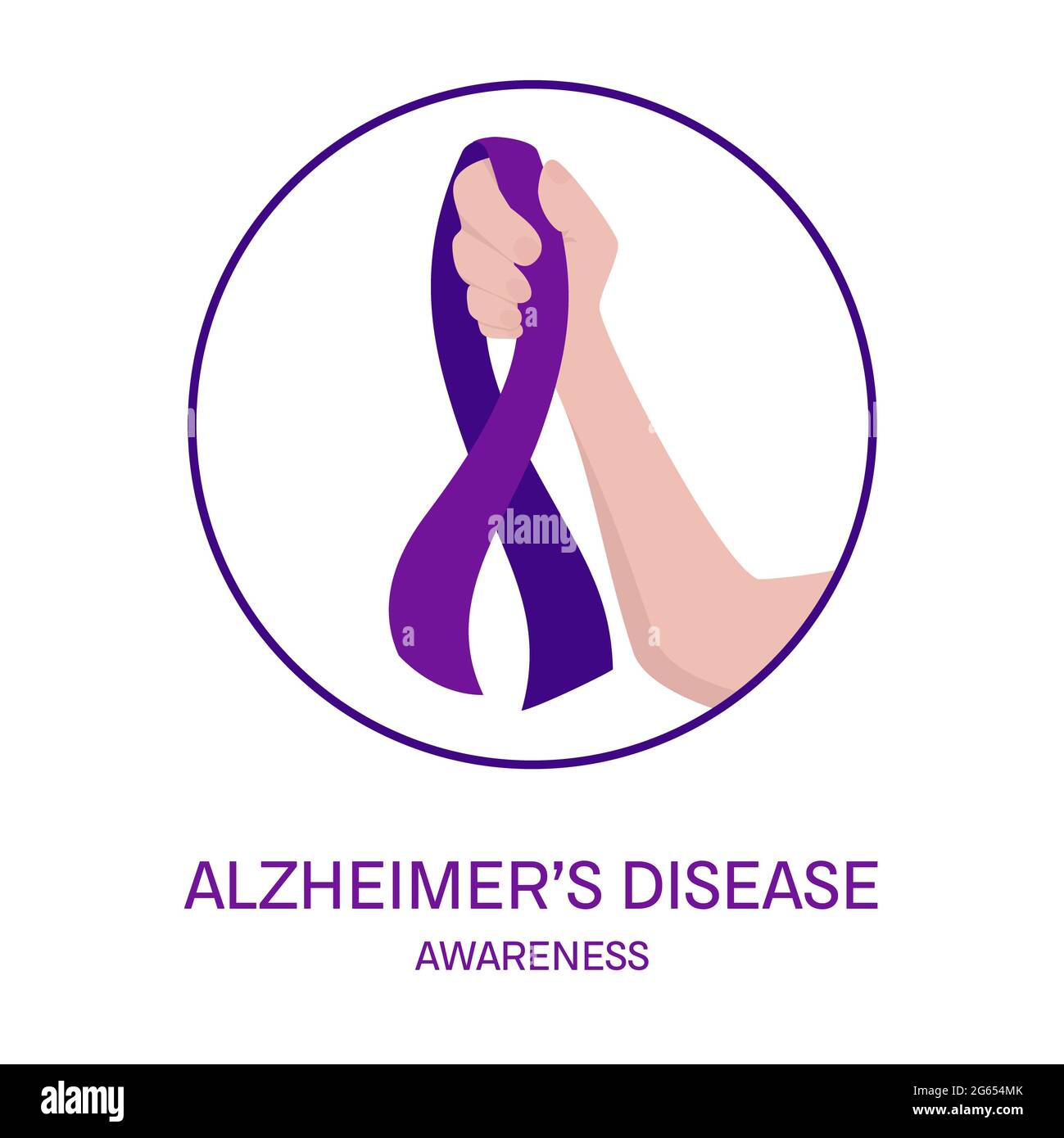 Sensibilisation à la maladie d’Alzheimerâ€™s, illustration conceptuelle Banque D'Images