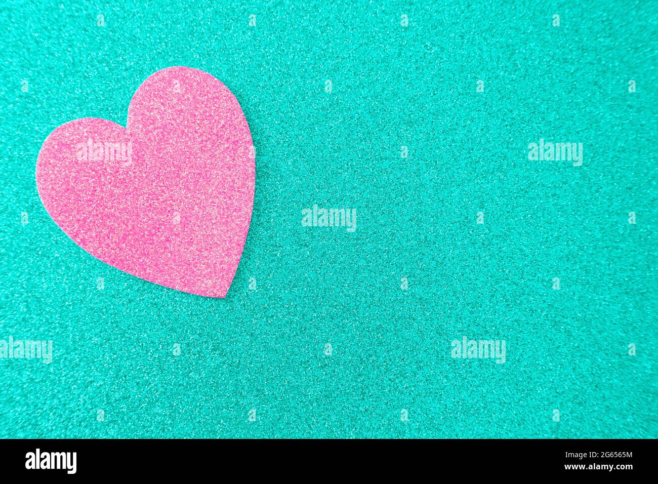 Arrière-plan simple avec un coeur d'Amour de Glitterie Pefect pour ajouter un message de Dévoation Banque D'Images