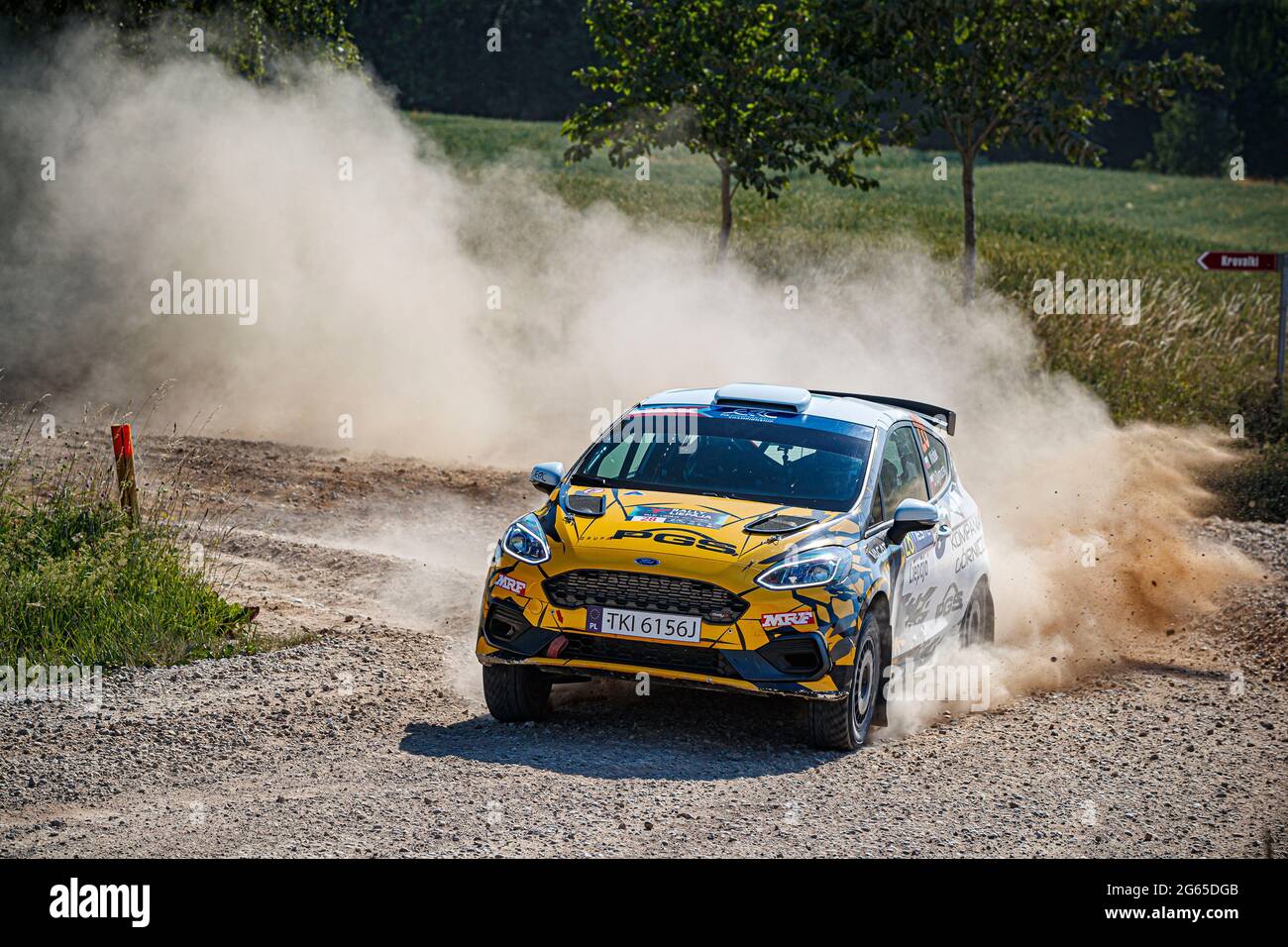 Liepaja, Lettonie. 2 juillet 2021. 28 WIDÅAK Igor (POL), DYMURSKI Daniel (POL), KG-RT, Ford Fiesta, action lors du rallye 2021 de la FIA ERC Liepaja, 2e tour du Championnat européen de rallye 2021 de la FIA, du 1er au 3 juillet 2021 à Liepaja, Lettonie - photo Grégory Lenmand / DPPI crédit: DPPI Media/Alamy Live News Banque D'Images