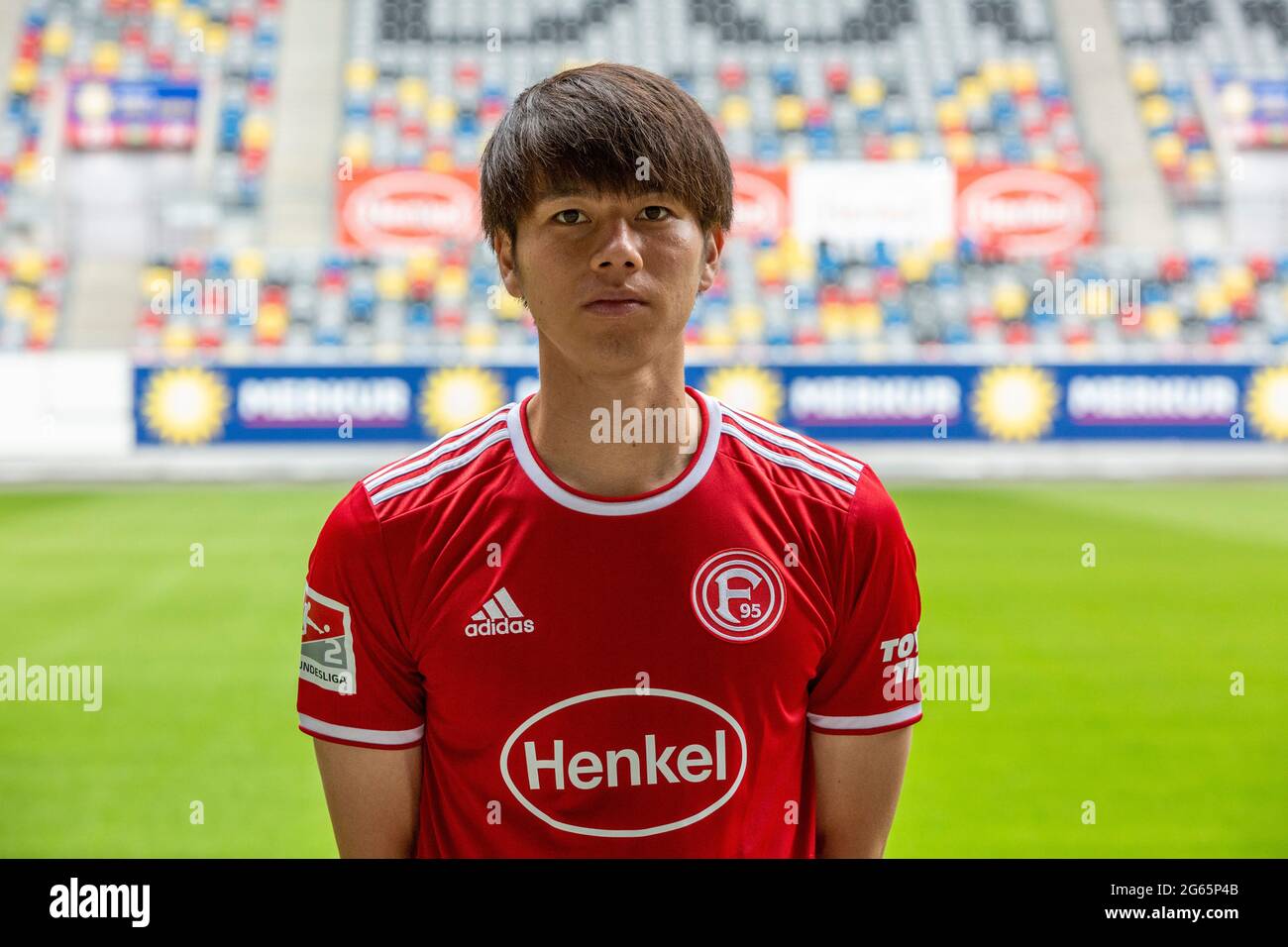 football, 2. Bundesliga, 2021/2022, Fortuna Duesseldorf, Merkur Spiel Arena, Media Day, Présentation de l'équipe pour la nouvelle saison de jeu, photo de presse, Ao Tanaka Banque D'Images