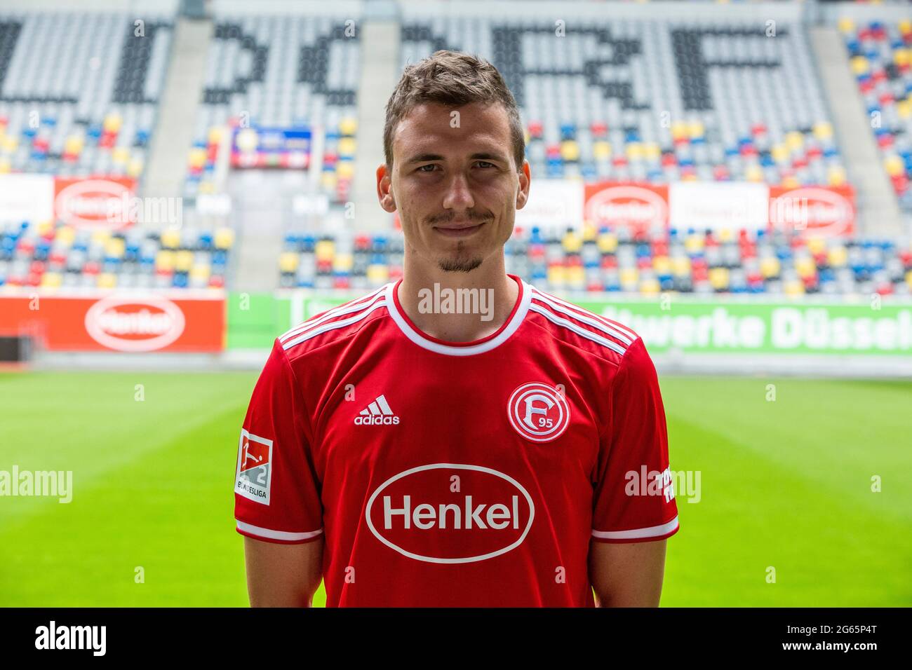 football, 2. Bundesliga, 2021/2022, Fortuna Duesseldorf, Merkur Spiel Arena, Media Day, Présentation de l'équipe pour la nouvelle saison de jeu, photo de presse, Marcel Sobottka Banque D'Images