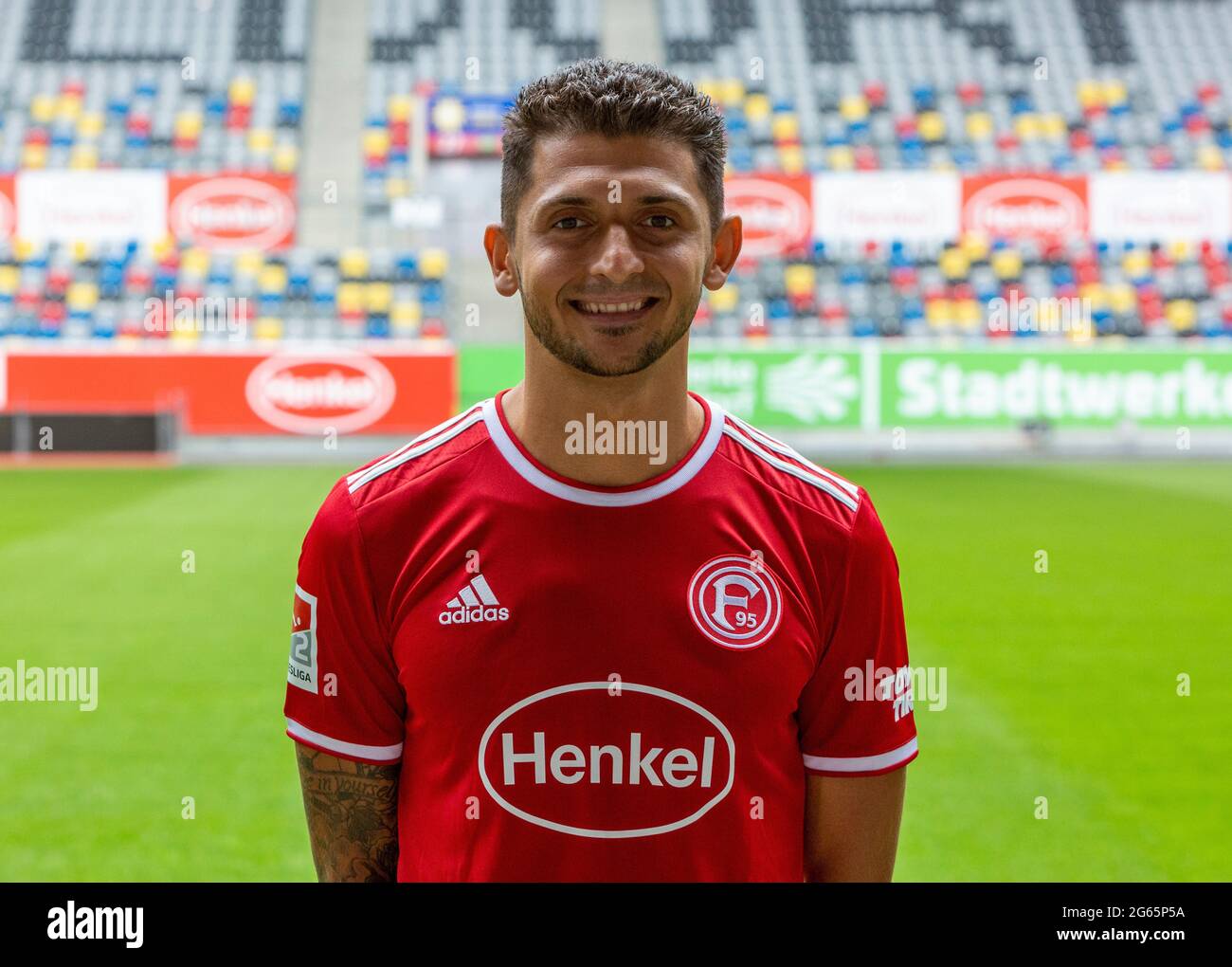 football, 2. Bundesliga, 2021/2022, Fortuna Duesseldorf, Merkur Spiel Arena, Media Day, Présentation de l'équipe pour la nouvelle saison de jeu, photo de presse, Matthias Zimmermann Banque D'Images
