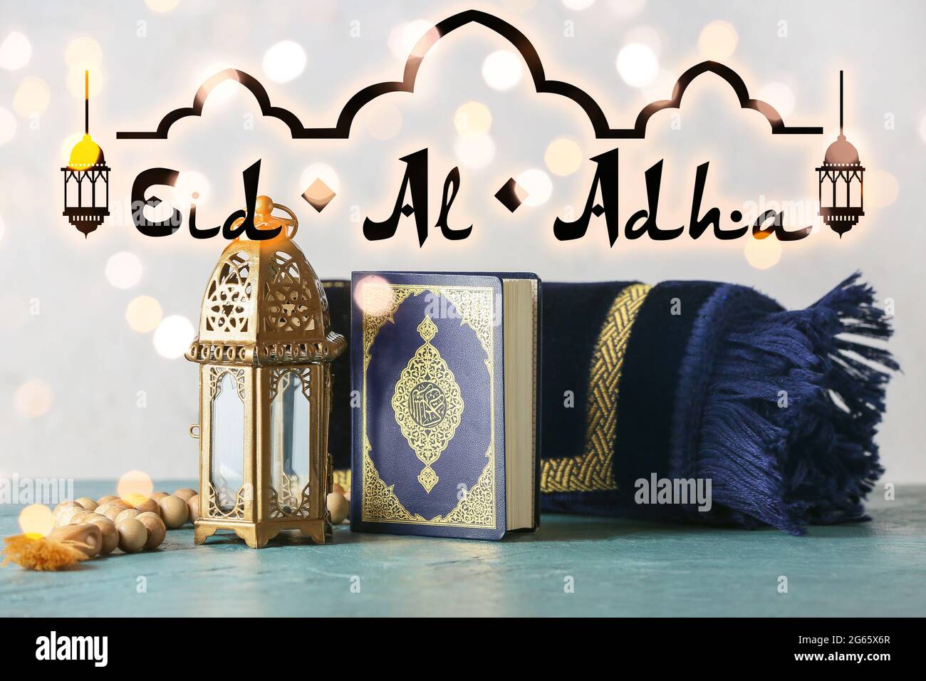 Carte De Voeux Pour Eid Al Adha Fete Du Sacrifice Photo Stock Alamy