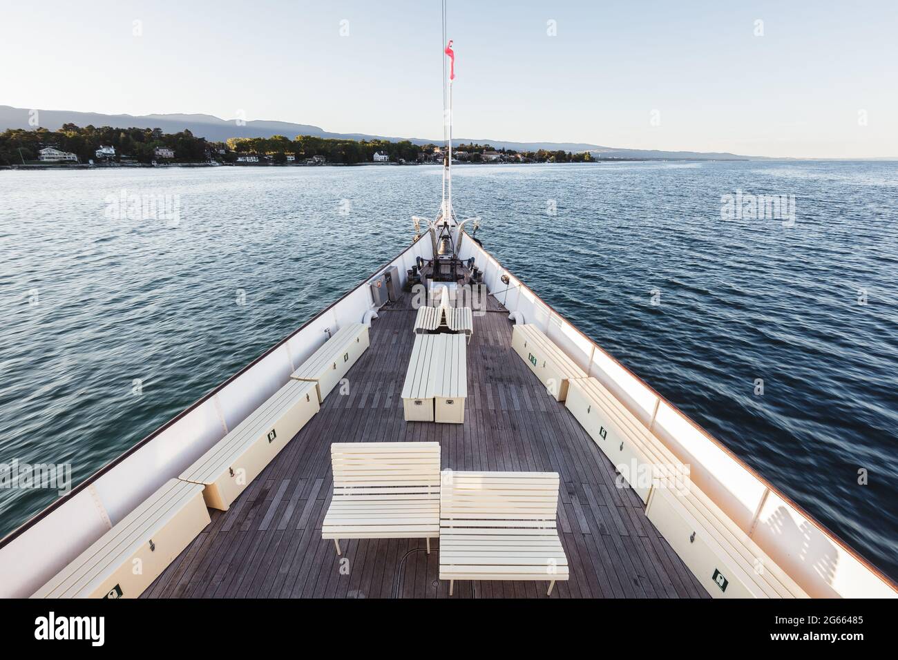 Bateau à vapeur Belle époque Savoie sur le lac Léman, Suisse Banque D'Images