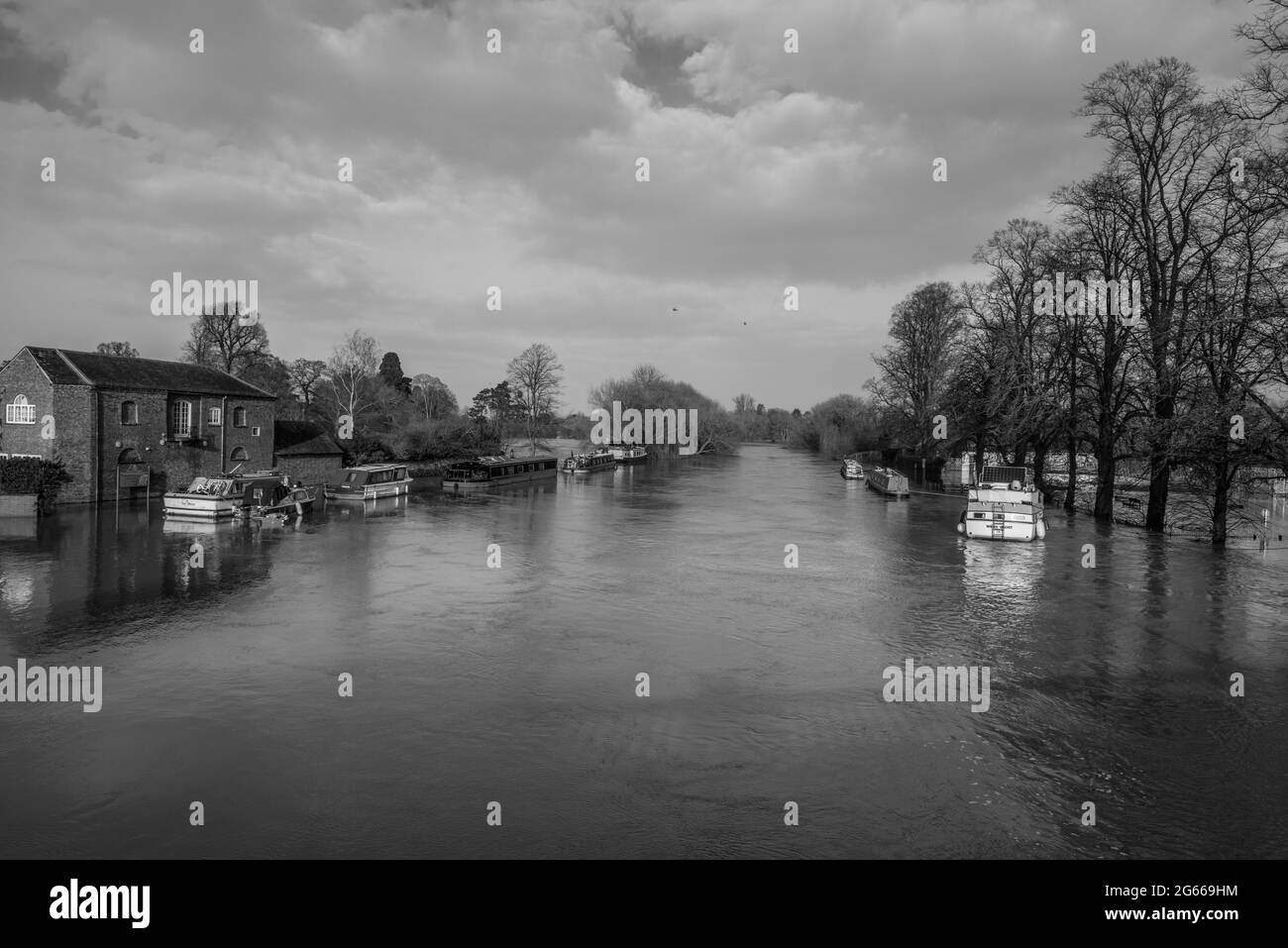 Vue sur le pont Wallingford Banque D'Images