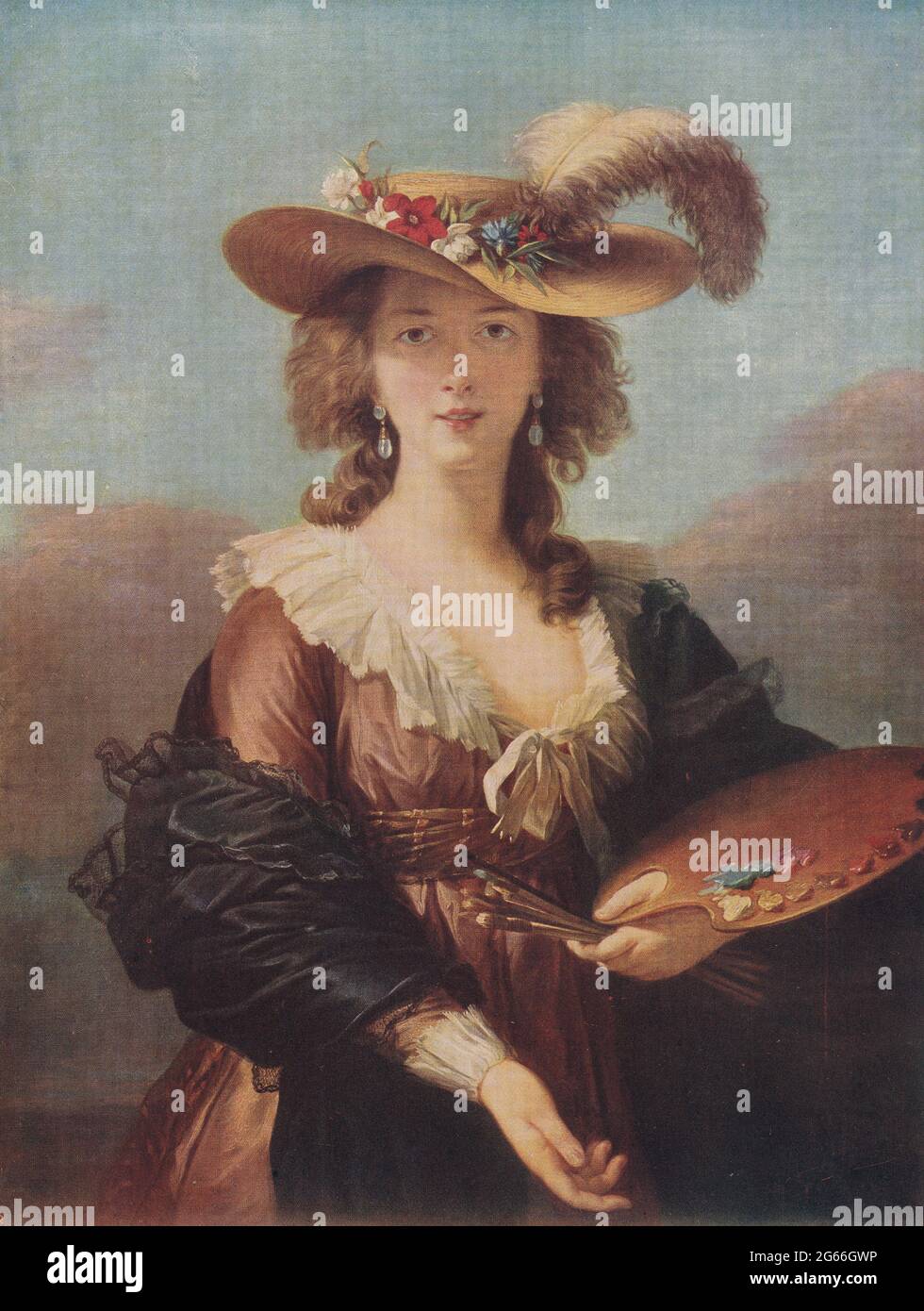 Elisabeth le brun autoportrait au chapeau de paille Banque de photographies  et d'images à haute résolution - Alamy