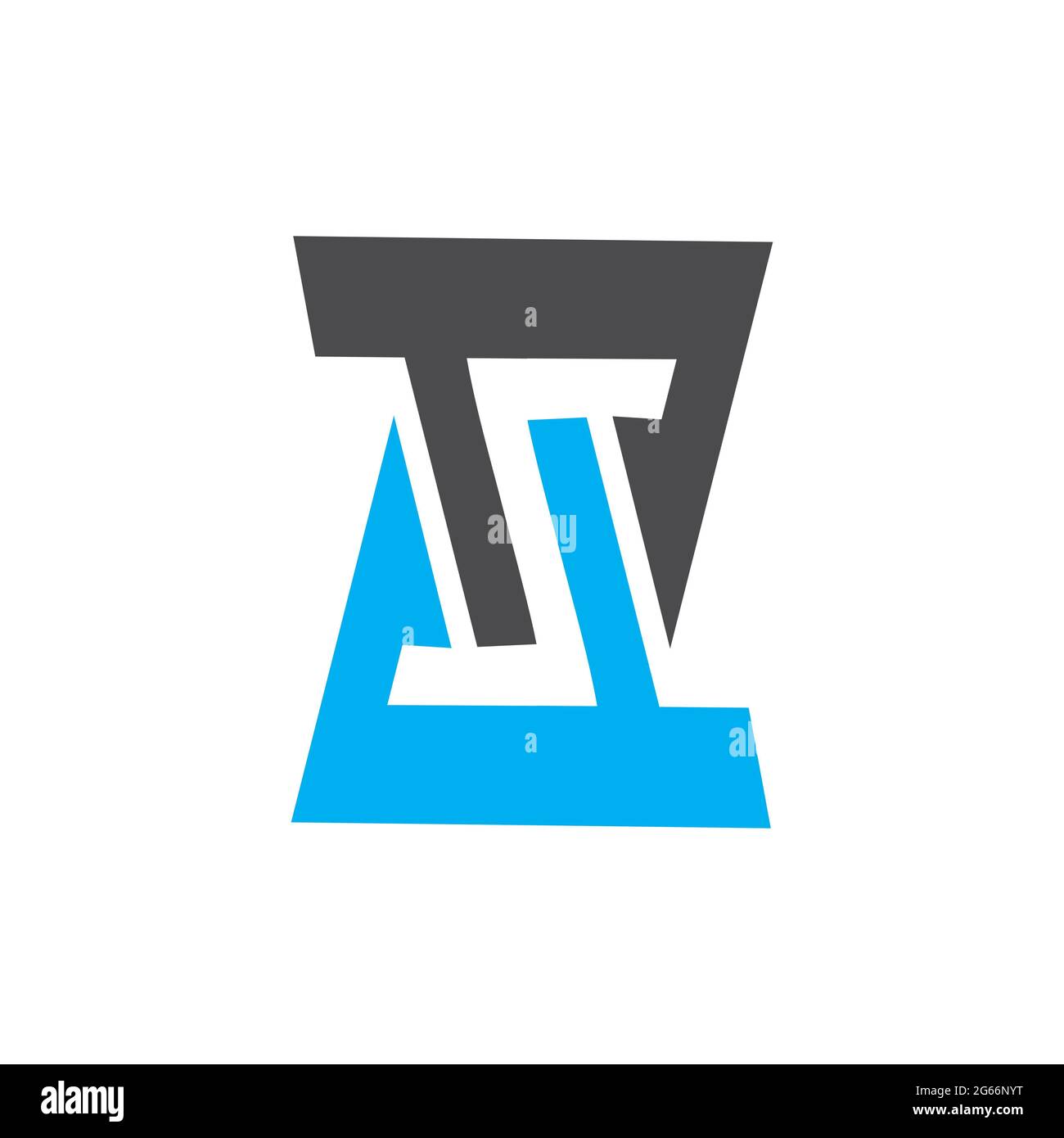 Z, NZ, FZF, FNF initiales géométriques lettre logo et icône Banque D'Images