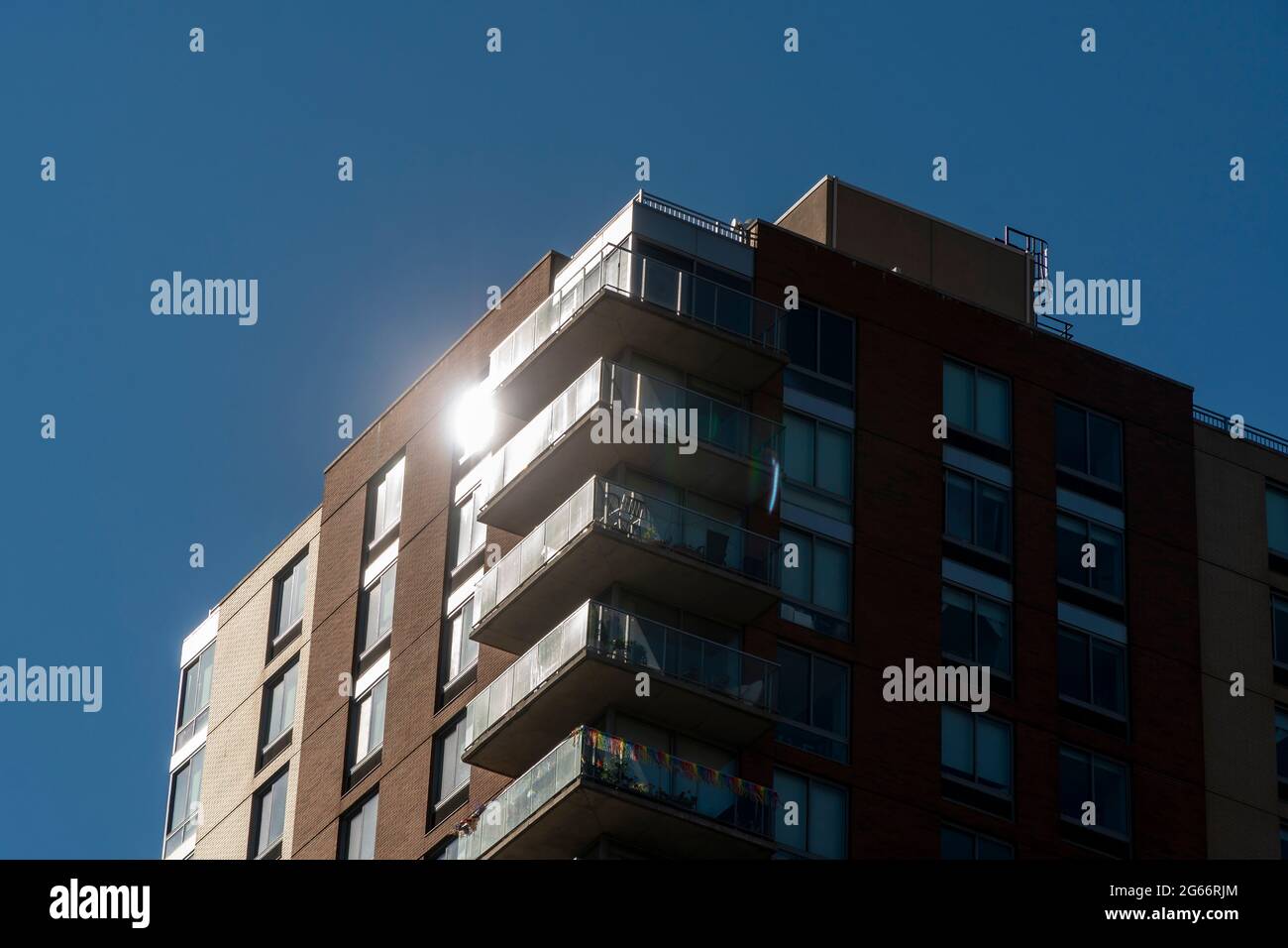 Aménagement de logements abordables dans le quartier de Chelsea, à New York, le jeudi 24 juin 2021. (© Richard B. Levine) Banque D'Images
