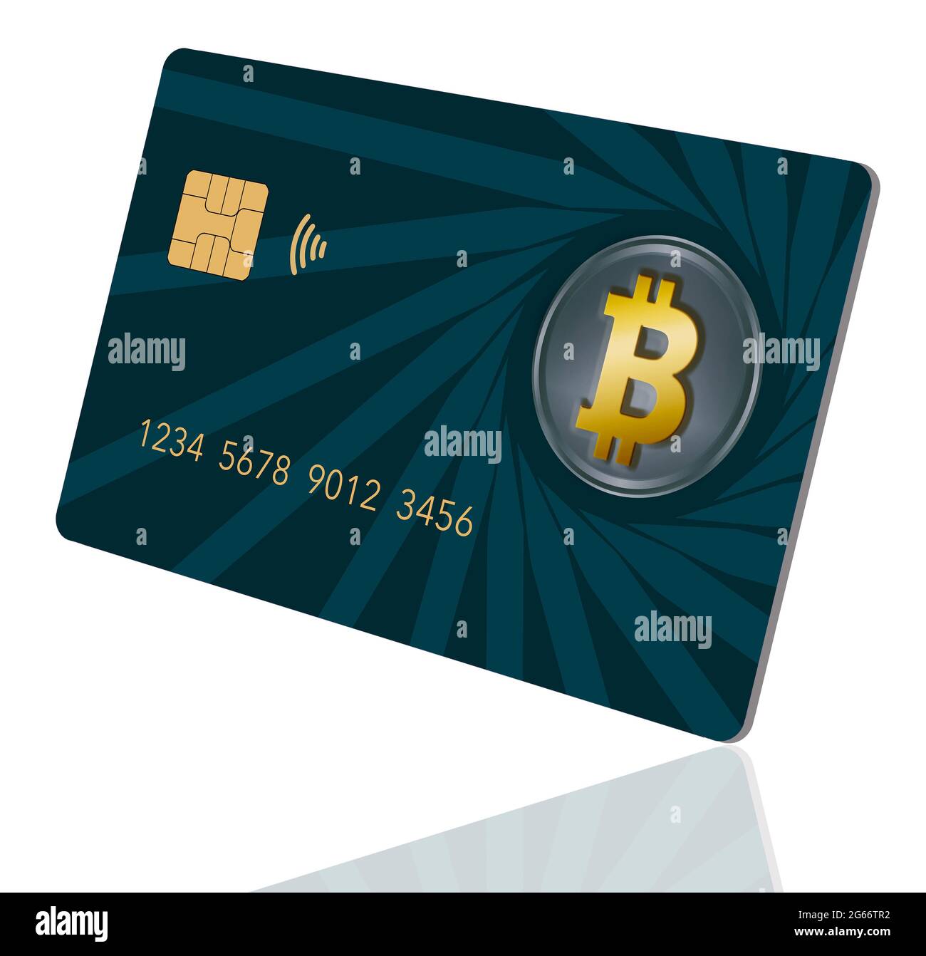 Une carte de crédit bitcoin est vue dans cette illustration de 3-d sur la  crypto-monnaie via les cartes de crédit et de débit Photo Stock - Alamy