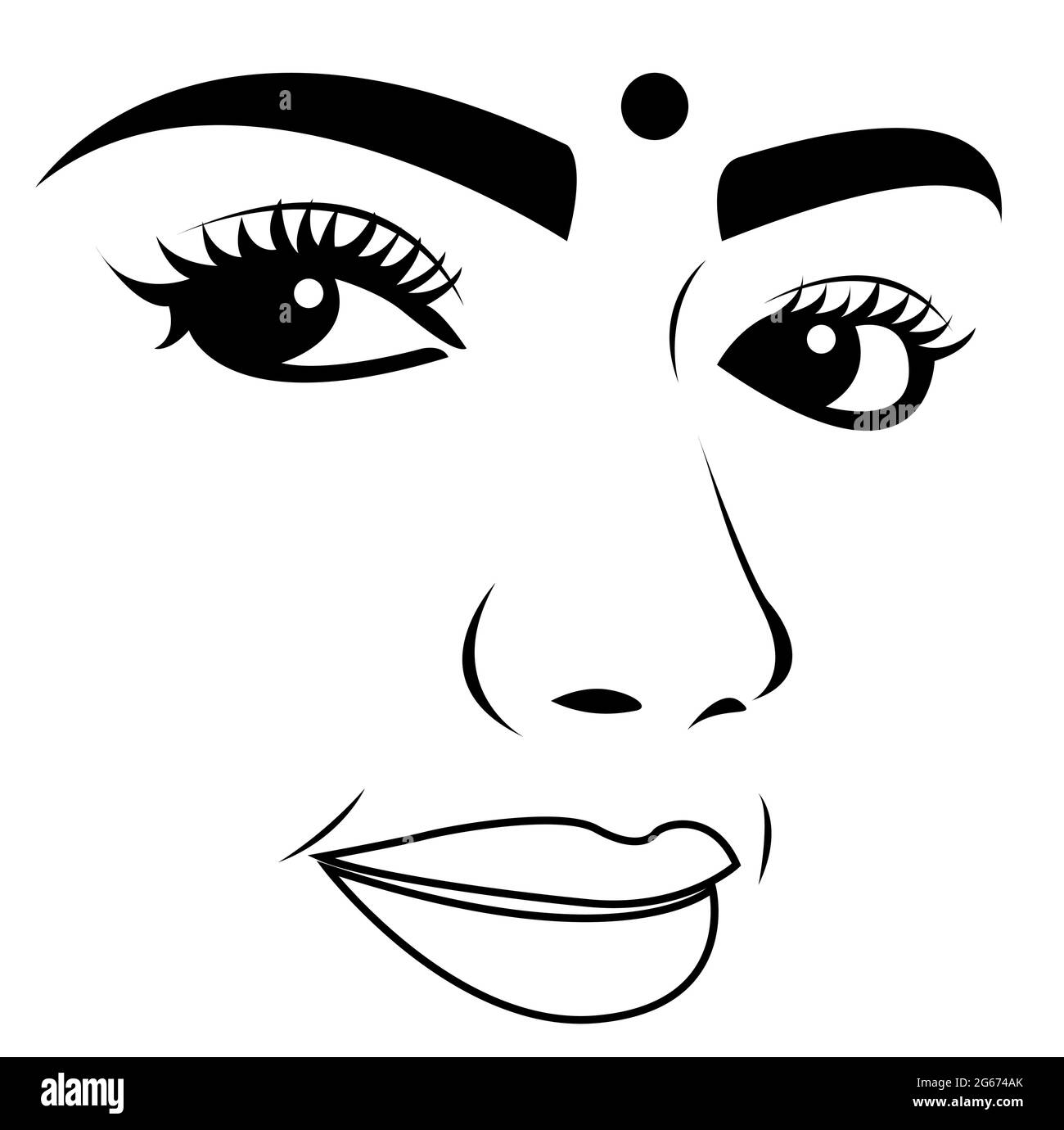Art numérique d'une femme indienne - illustration vectorielle Illustration de Vecteur Art numérique d'une femme indienne - illustration vectorielle Illustration de Vecteur