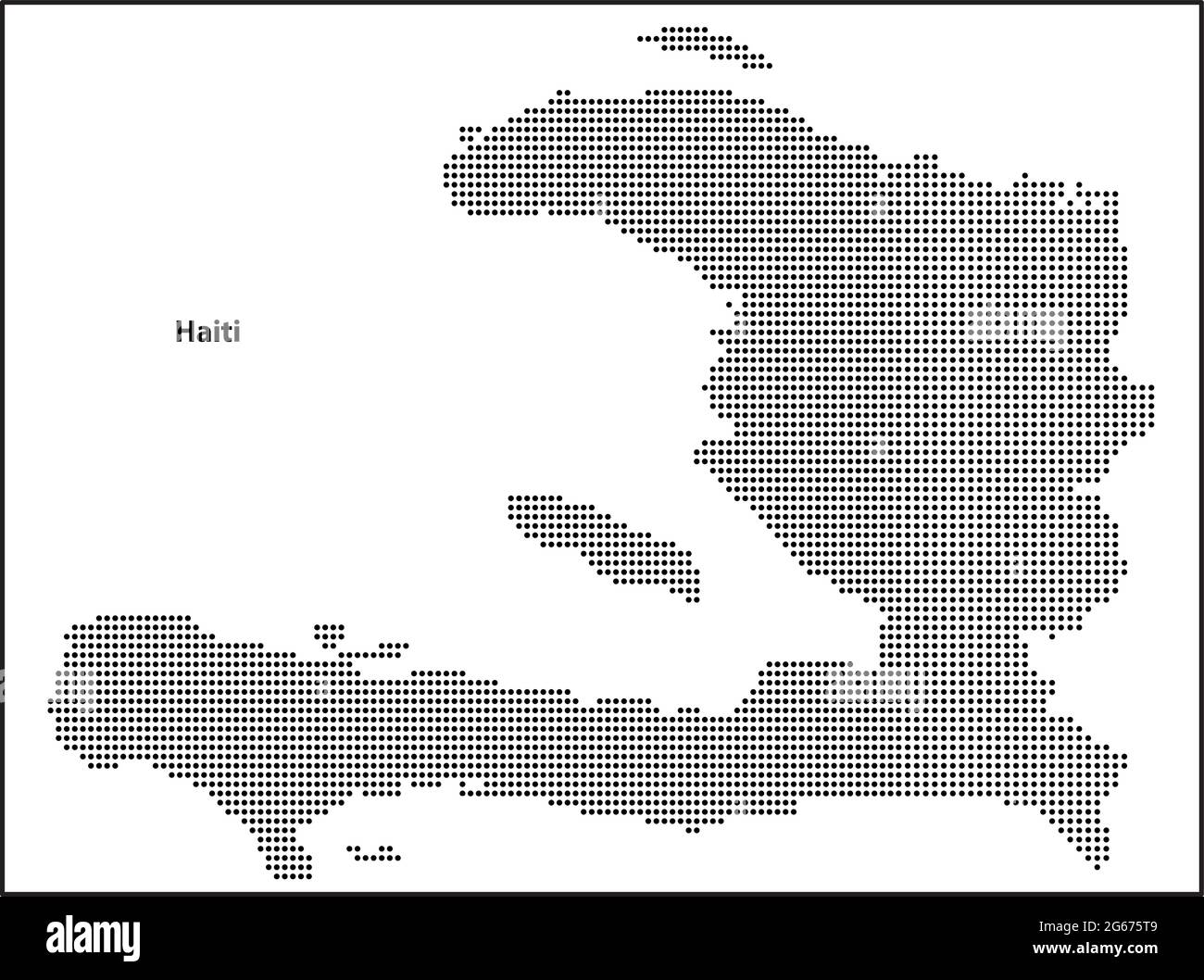 Carte vectorielle en demi-ton en pointillés du pays d'Haïti pour votre conception, Travel Illustration concept. Illustration de Vecteur