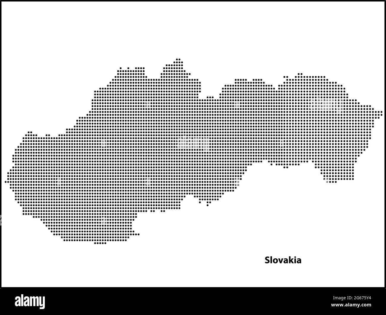Carte vectorielle en demi-ton en pointillés du pays de Slovaquie pour votre conception, Travel Illustration concept. Illustration de Vecteur