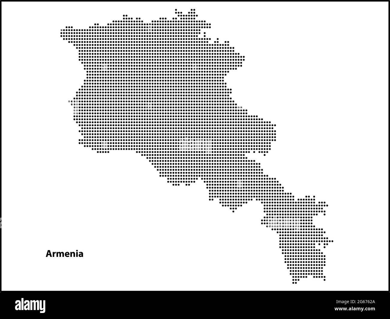 Carte vectorielle en demi-ton en pointillés du pays d'Arménie pour votre conception, Travel Illustration concept. Illustration de Vecteur