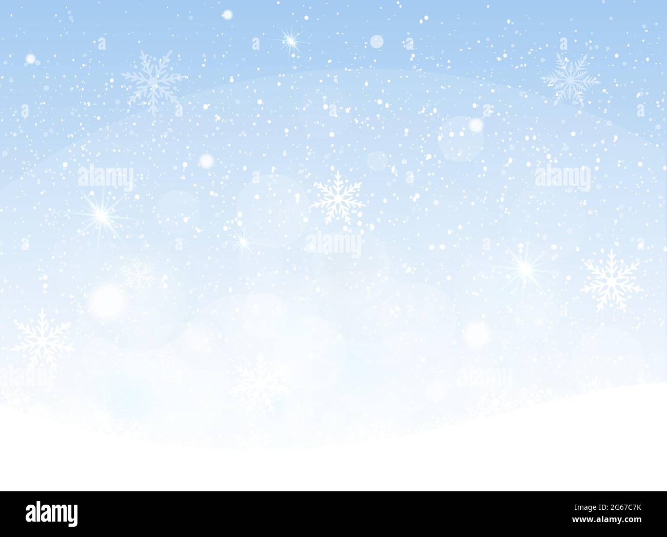 Illustration vectorielle du ciel de neige, fond de flocons de neige de Noël. Illustration de Vecteur