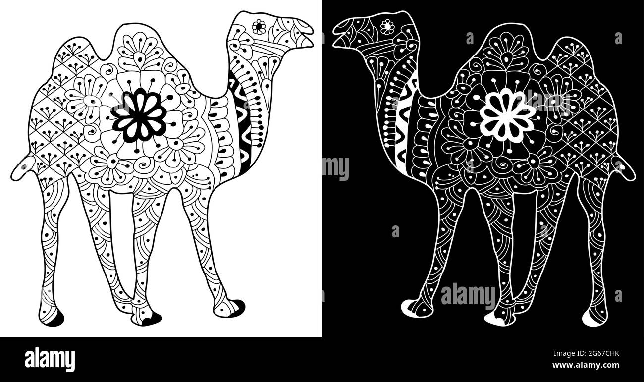 Zentagle ou Henna art d'un Camel - illustration vectorielle EPS 10 Illustration de Vecteur