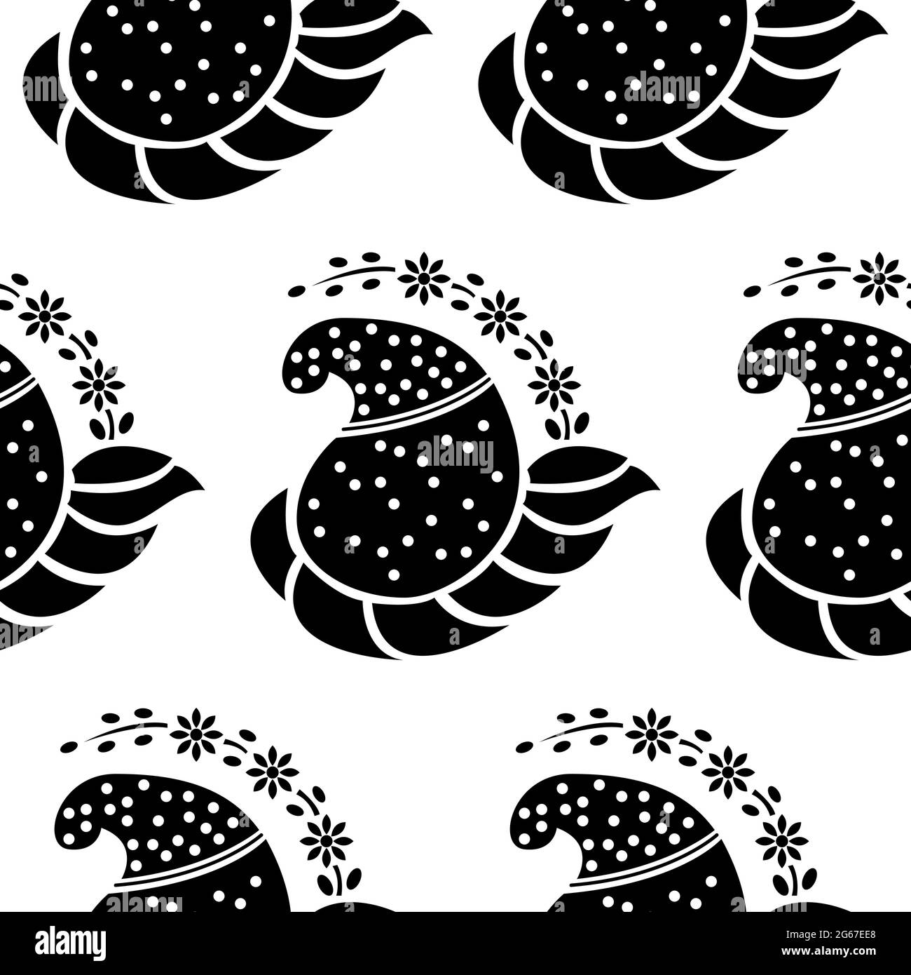 Magnifique concept Peacock avec plumes isolées sur fond blanc est dans un motif sans couture Illustration de Vecteur