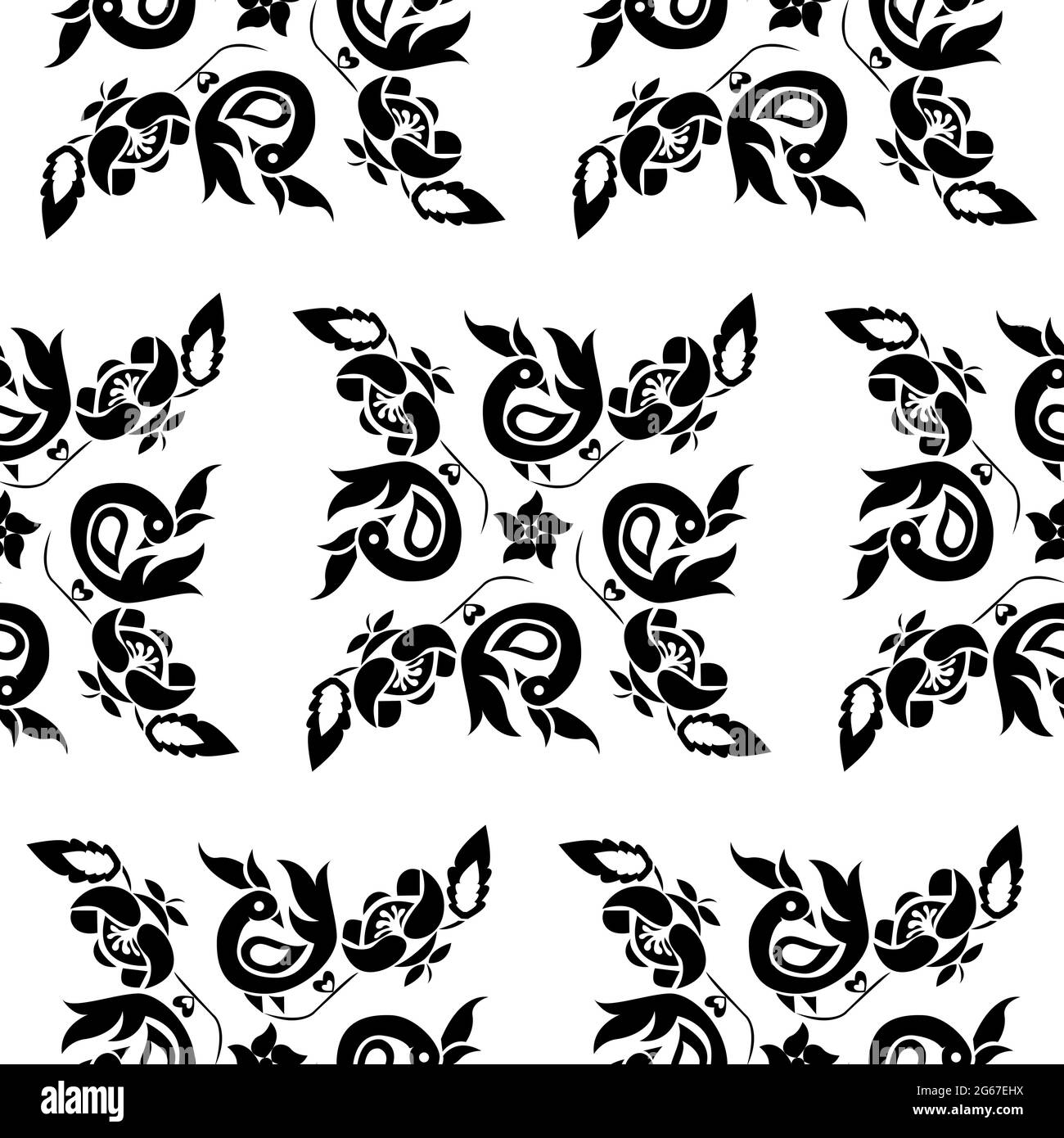 Magnifique concept Peacock avec plumes isolées sur fond blanc est dans un motif sans couture Illustration de Vecteur