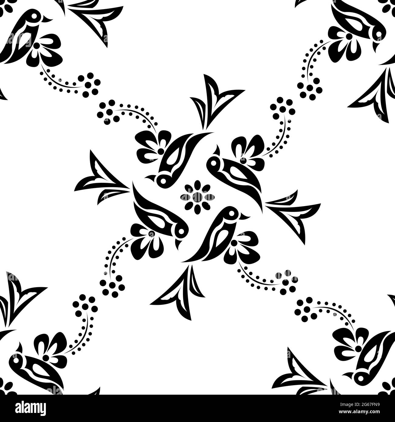 Magnifique concept Peacock avec plumes isolées sur fond blanc est dans un motif sans couture Illustration de Vecteur