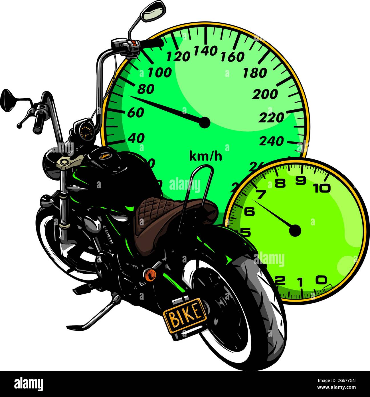 Illustration de l'affiche graphique Vector Custom Bike Motorcycle. Illustration de Vecteur