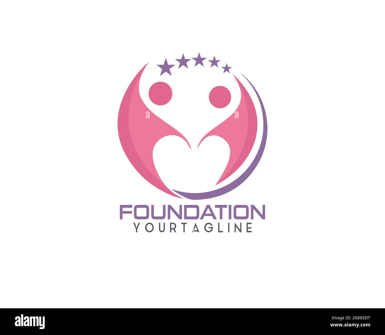 Symbole vecteur cardiaque. Logotype ruban de Saint-Valentin. Ligne abstraite Medical Health logo Icon design. Illustration de Vecteur