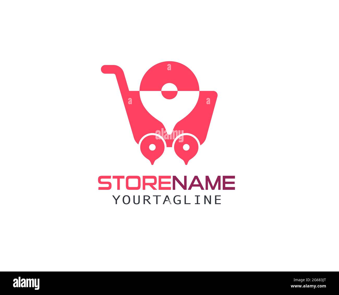 Vecteur de conception de modèle de logo Shop point Illustration de Vecteur