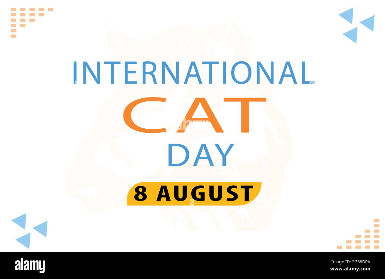 Modèle de vecteur international de jour de chat Illustration de Vecteur