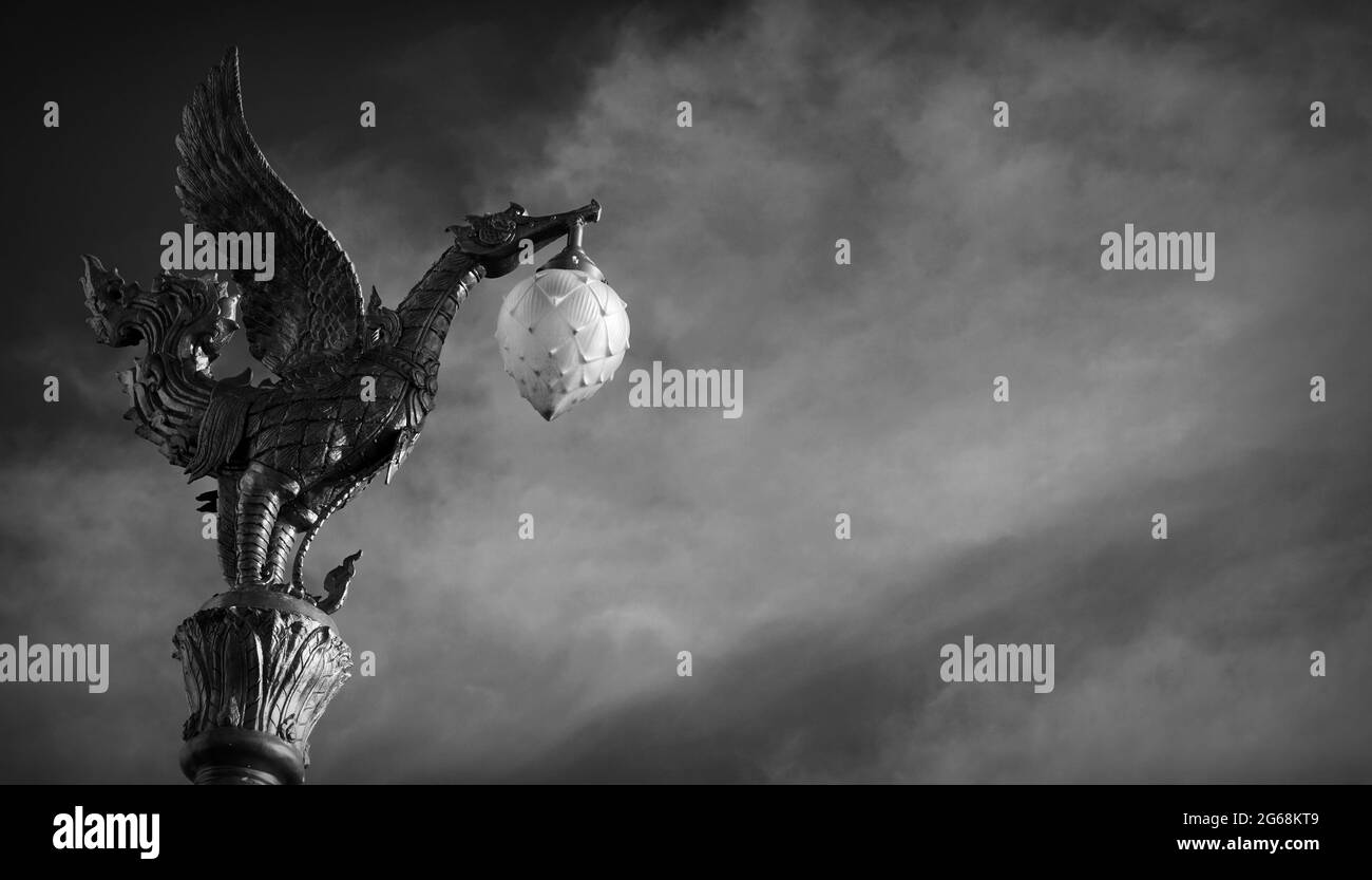 tête de ciment d'un cygne de thaïlande Banque D'Images