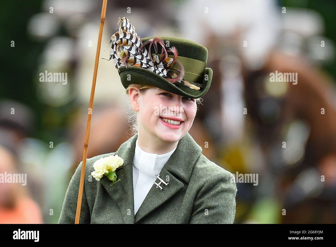 Windsor, Royaume-Uni. 04e juillet 2021. Château de Windsor, Windsor, Berkshire. 4 juillet 2021. Lady Louise Windsor pendant le Royal Windsor Horse Show, tenu sur le terrain du château de Windsor Credit: Peter Nixon/Alay Live News Banque D'Images