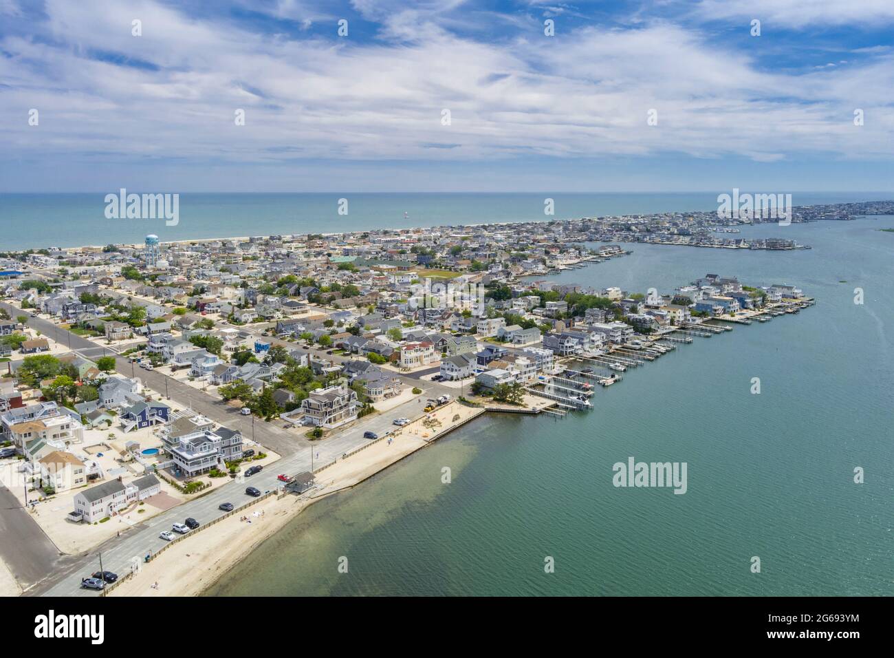 Vue aérienne de Ship Bottom long Beach Island New Jersey USA Banque D'Images
