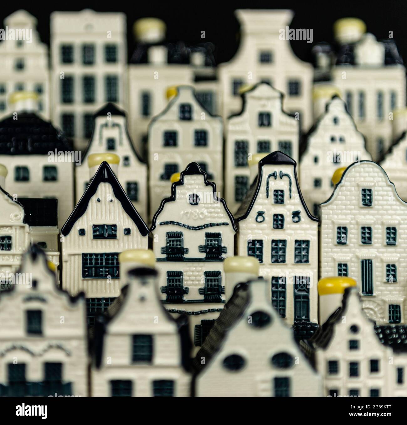 Vieille Amsterdam, Maisons hollandaises Banque D'Images