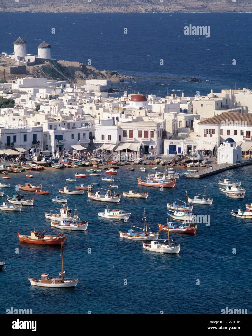 Grèce. Îles Cyclades. Mykonos. Port. Banque D'Images Grèce. Îles Cyclades. Mykonos. Port. Banque D'Images