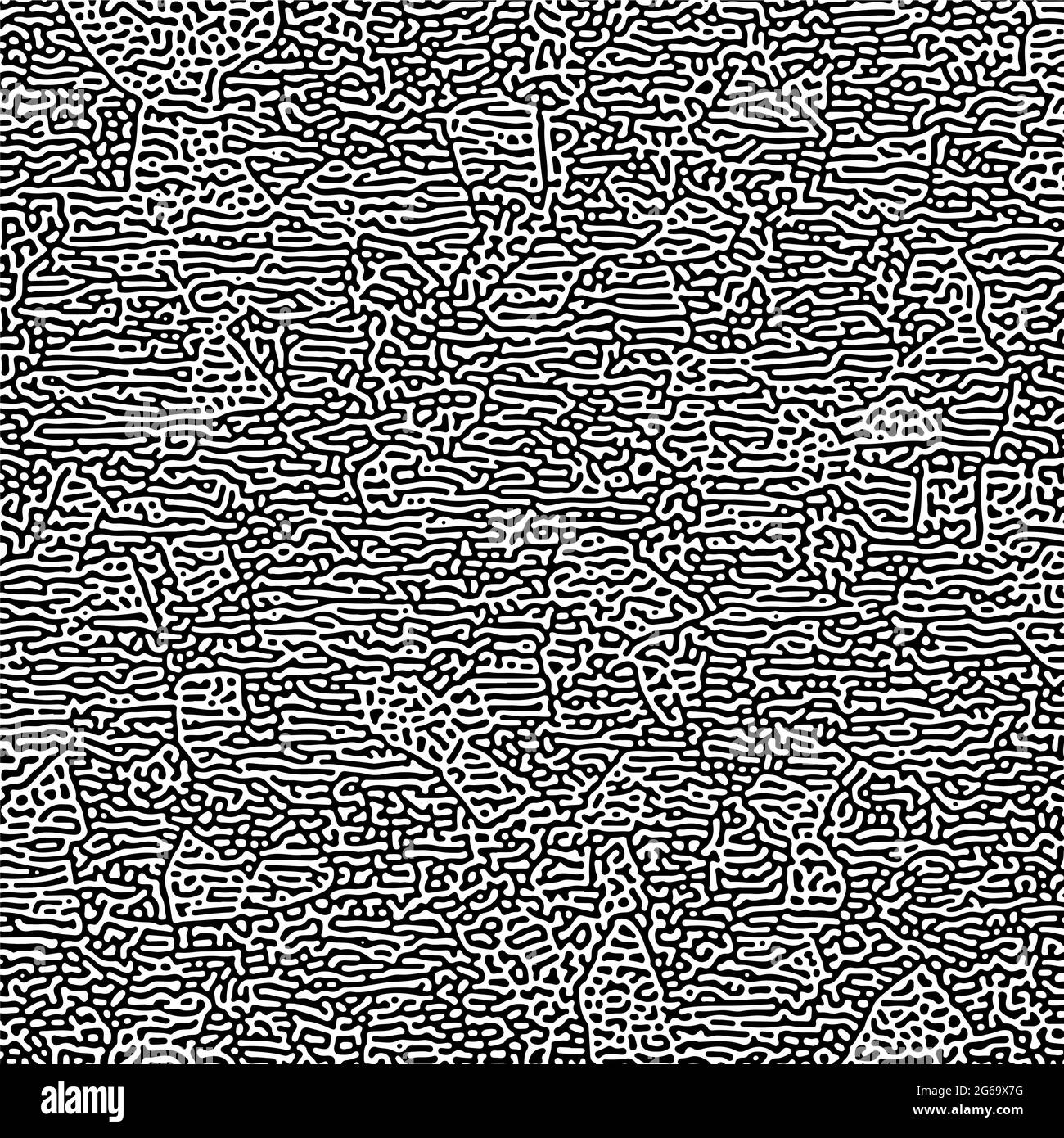 Motif de Turing multi-échelle symétrique cyclique. Texture monochrome Illustration de Vecteur
