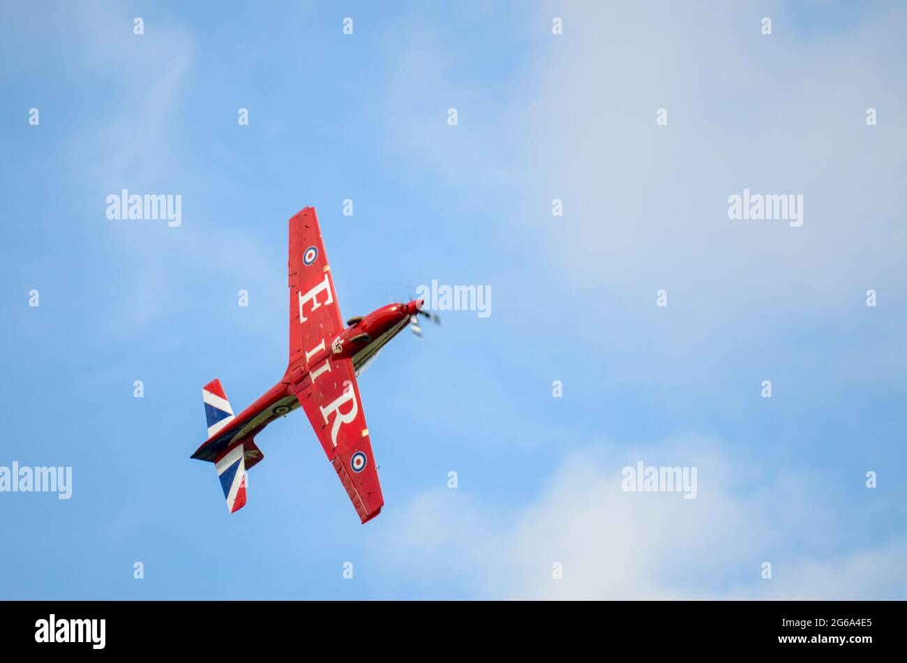 La reine Elizabeth II est un cypher sur le dessous d'un avion d'entraînement de courte durée de la Royal Air Force en 2012 pour les célébrations du Jubilé de diamant de la reine Banque D'Images