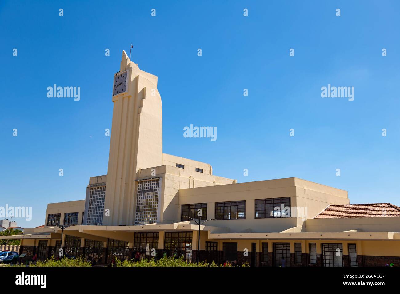 Détail de l'ancienne gare dans la ville de Goiânia Banque D'Images