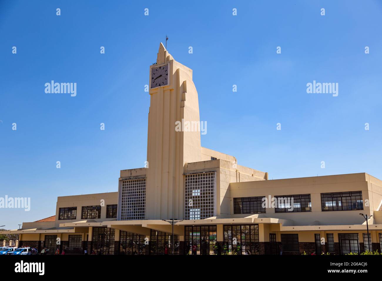 Détail de l'ancienne gare dans la ville de Goiânia Banque D'Images