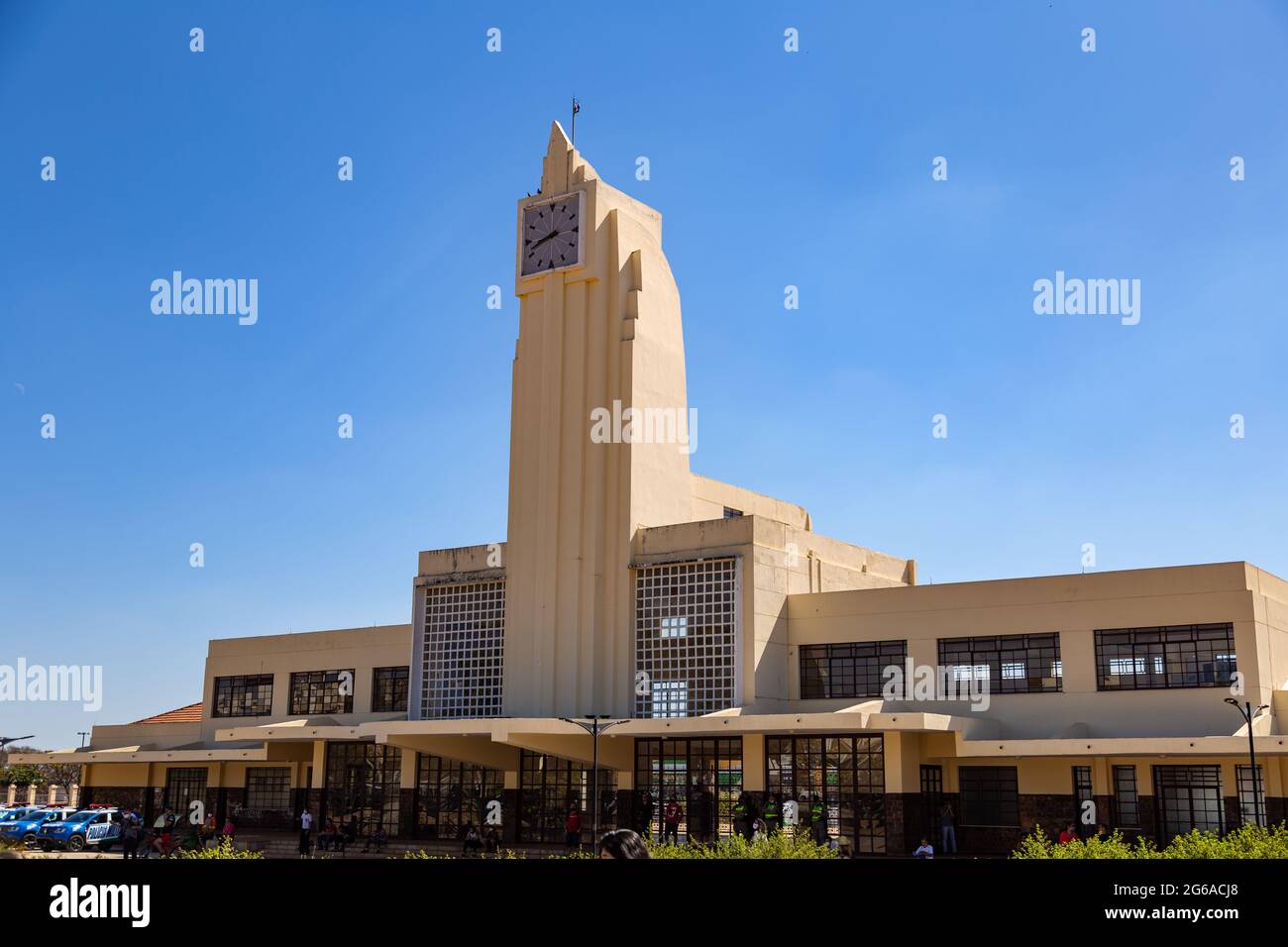 Détail de l'ancienne gare dans la ville de Goiânia Banque D'Images