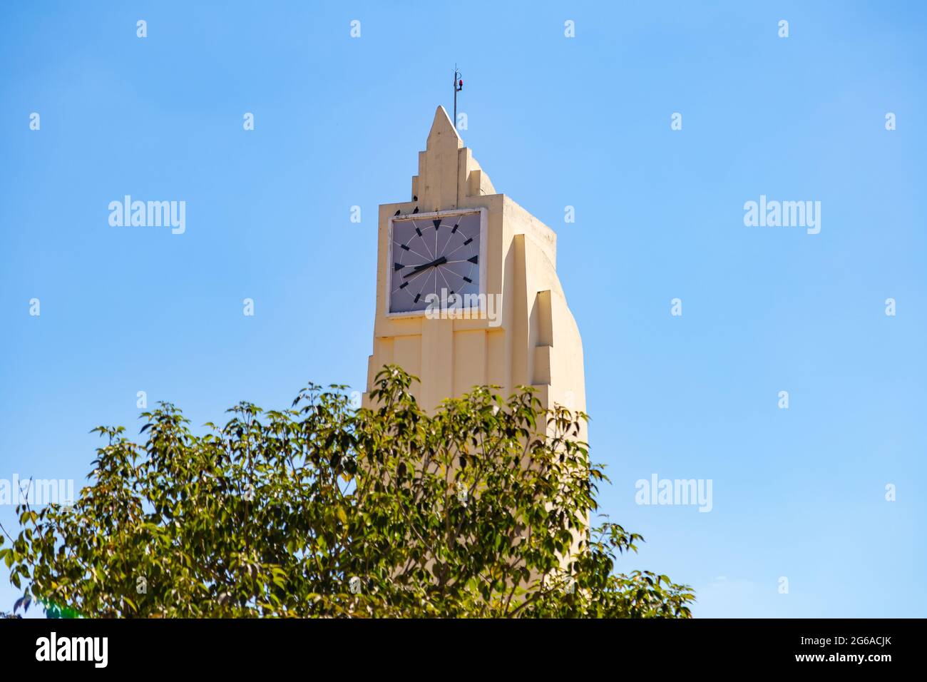 Détail de l'ancienne gare dans la ville de Goiânia Banque D'Images