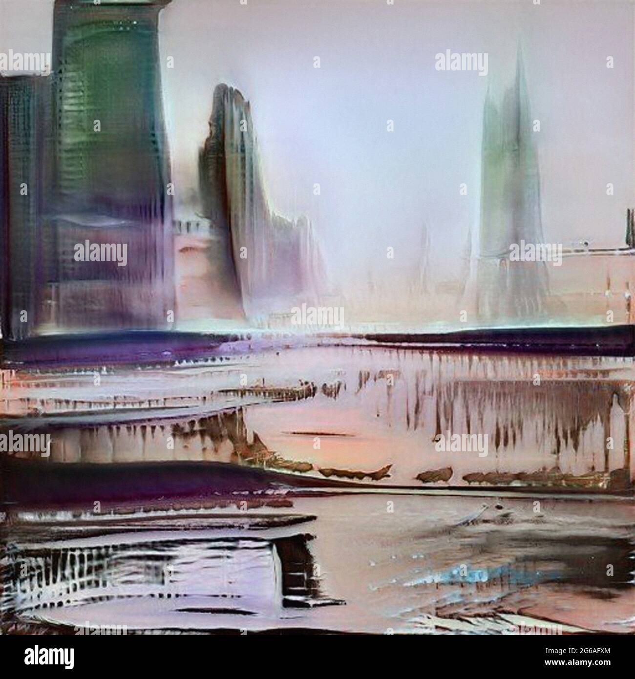 L'art de paysage de scifi ou l'art de fond avec un espace ou un thème ...
