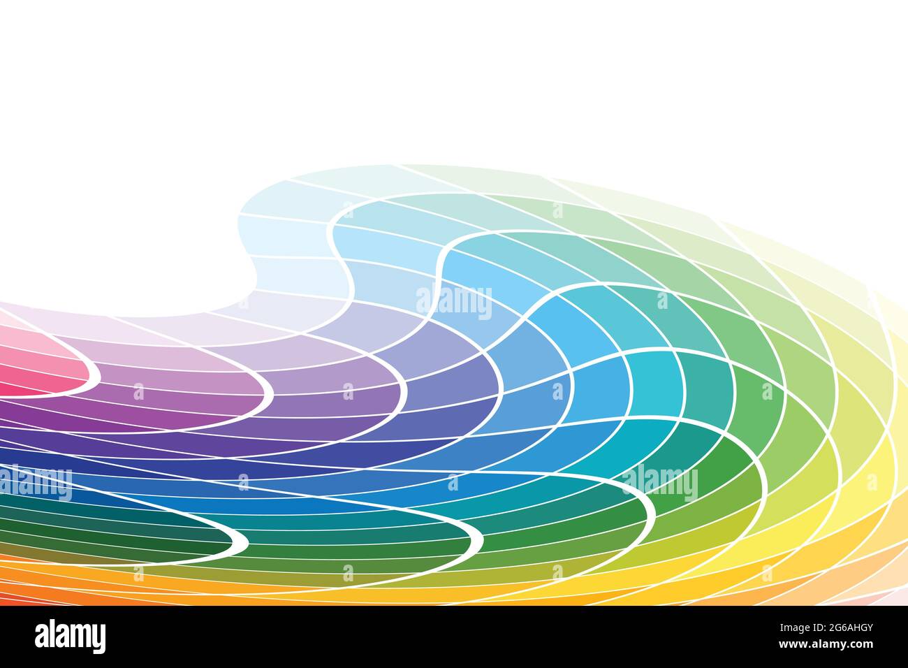Arrière-plan en mosaïque ondulée colorée. Carreaux de couleurs du spectre arc-en-ciel. Convient aux affiches, bannières, cartes, couvertures ou autres formes. Illustration de Vecteur