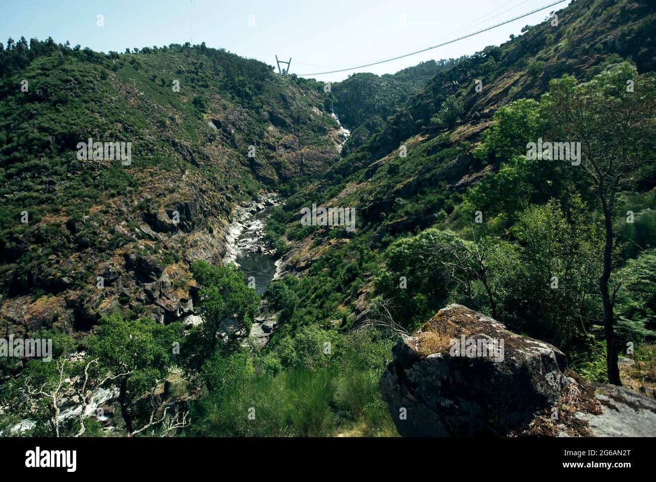 Paysage dans la municipalité d'Arouca au Portugal. Banque D'Images