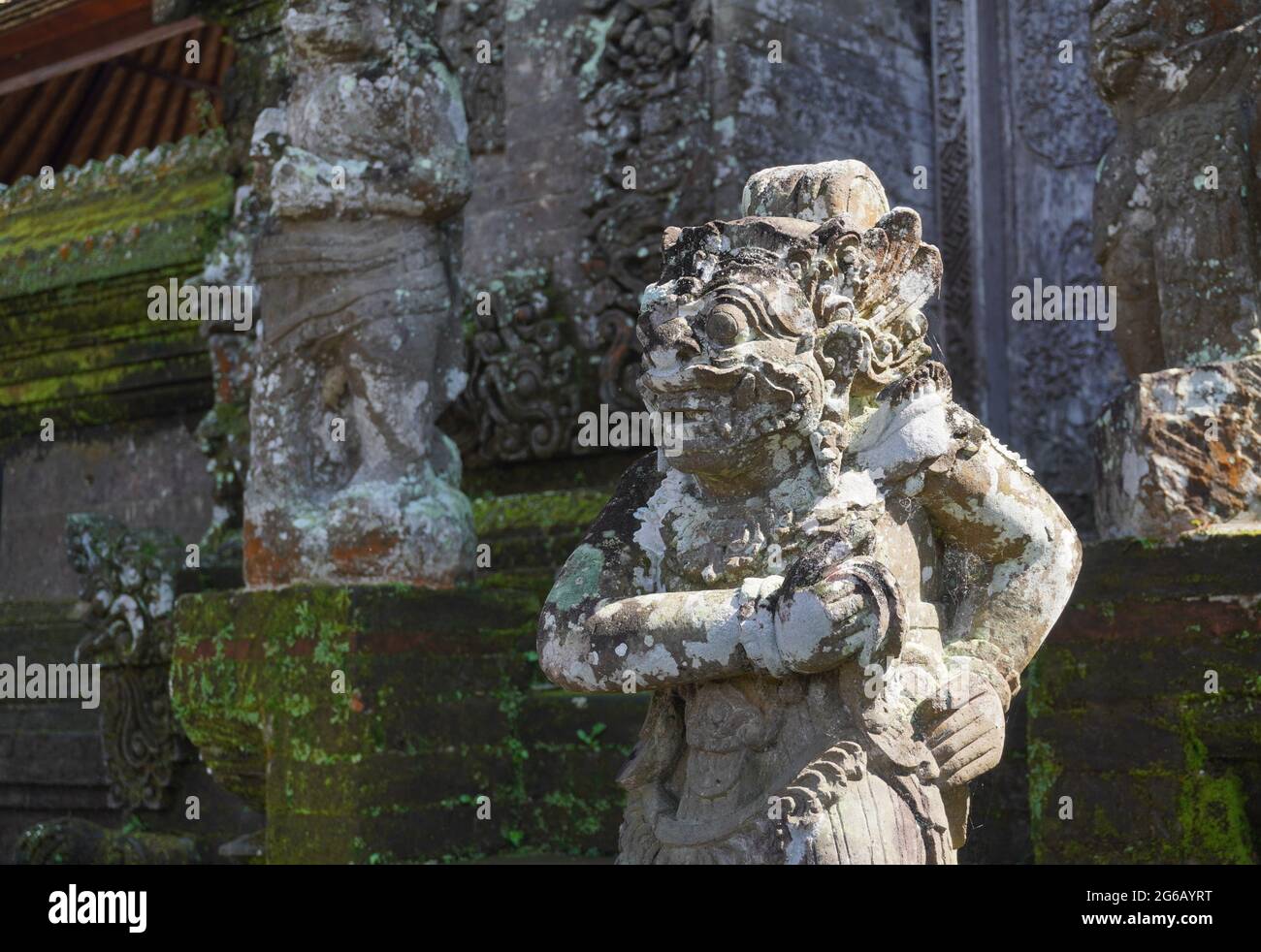 Une photo de statue au village de Penglipuran, Bali Banque D'Images