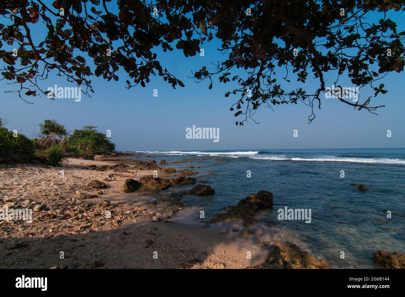 Carrière de roche au sud de Bandung West Java Indonésie Banque D'Images