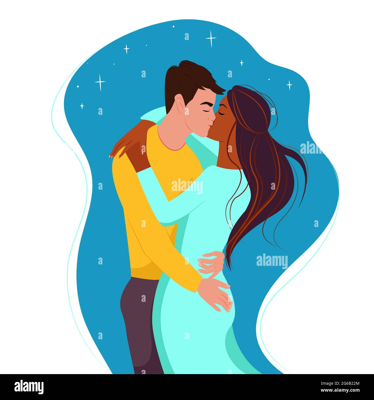 Couple Noir Amoureux Banque D Images Vectorielles Alamy