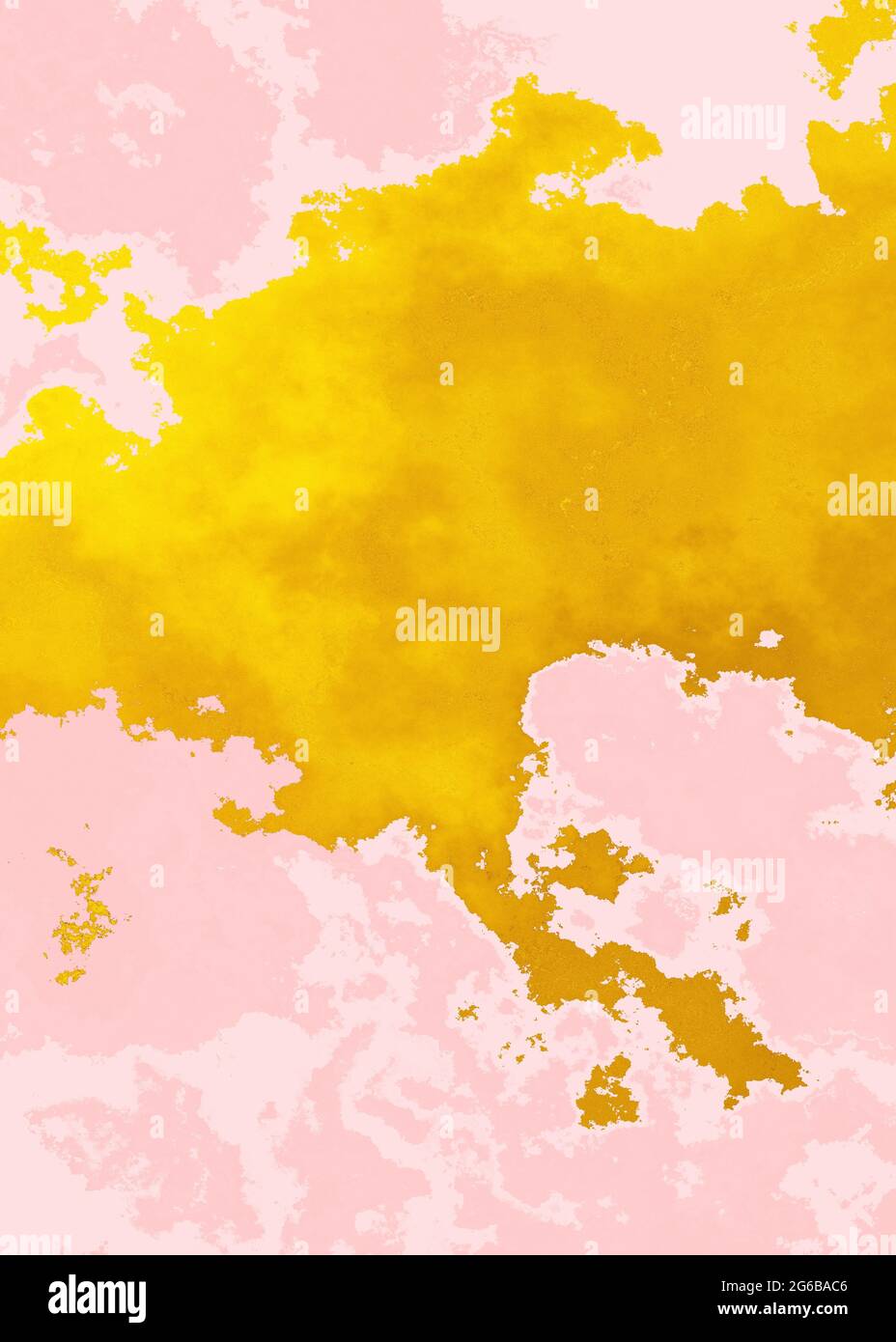 Arrière-plan fluide coloré abstrait avec or, peinture numérique. Banque D'Images