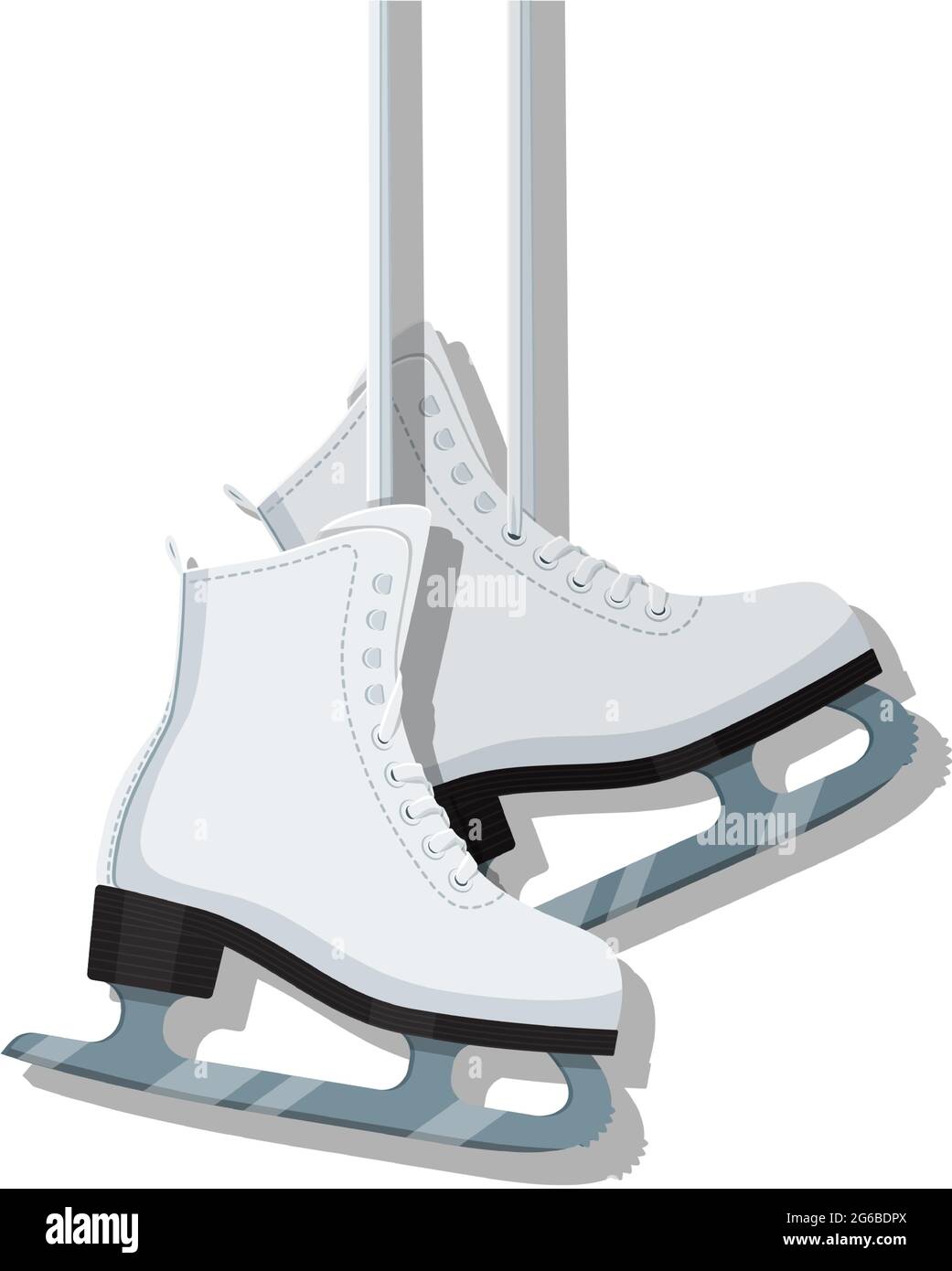 La figurine de glace est glissée pour l'illustration du vecteur de patinoire sur le blanc Illustration de Vecteur