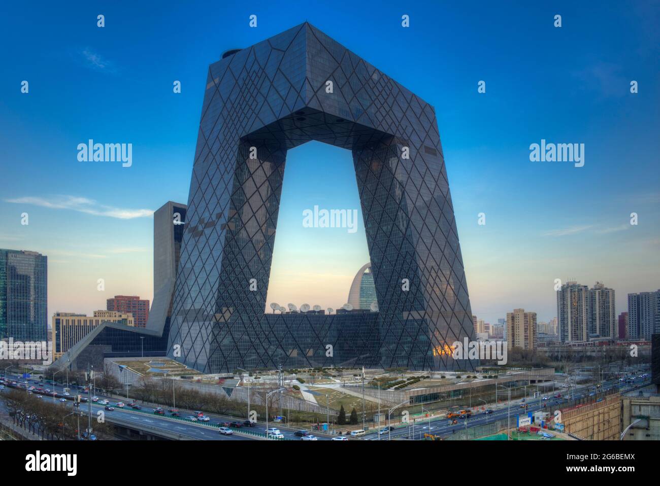 Siège CCTV Beijing Chine Banque D'Images