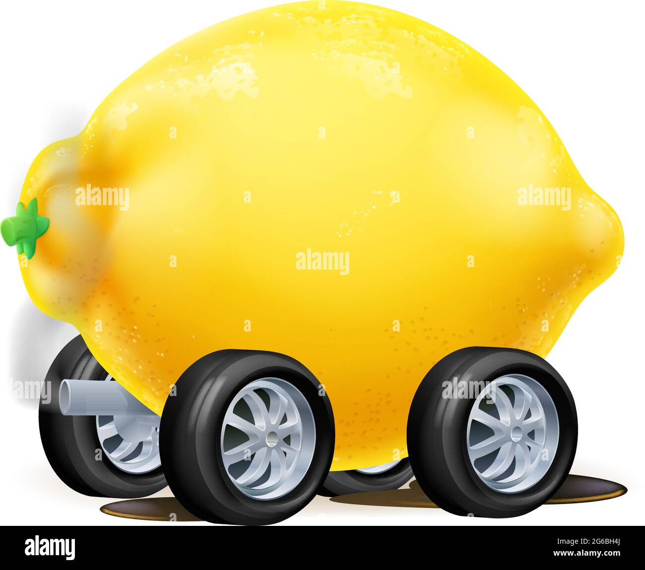 Illustration de la voiture de dessin animé Lemon Illustration de Vecteur