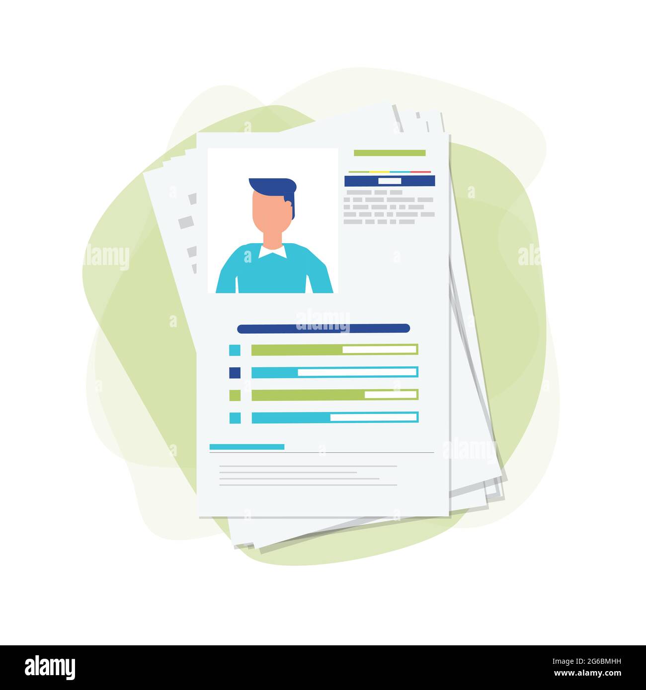 Concept des documents de curriculum vitae Illustration de Vecteur