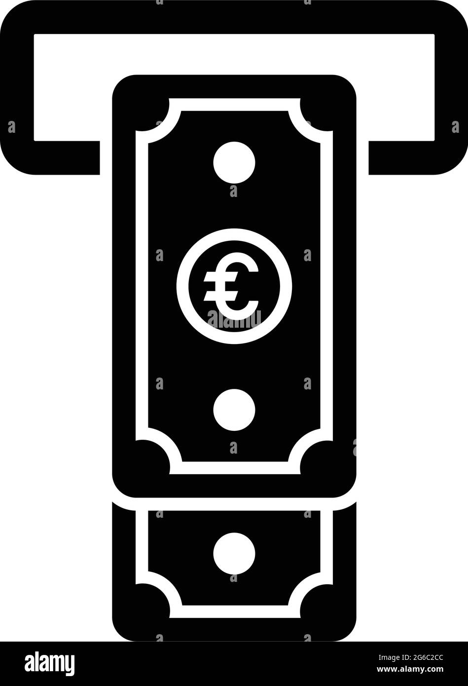 Retirer, atm, icône billets - fichier EPS vectoriel simple modifiable. Illustration de Vecteur