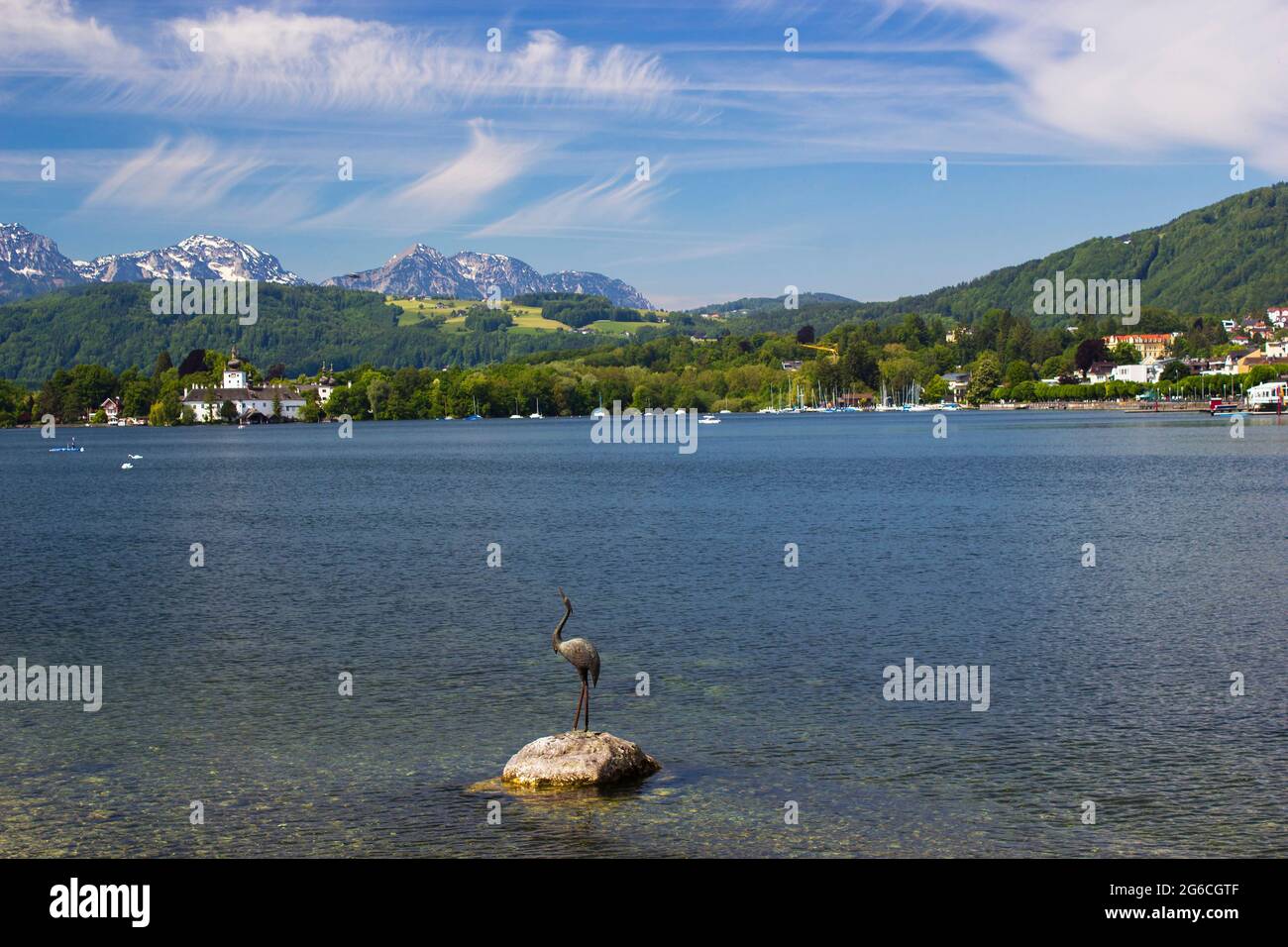 Lac Traunsee à Gmunden, Salzkammergut, haute-Autriche, Autriche Banque D'Images